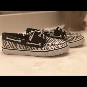 Zebra Sequin Sperrys